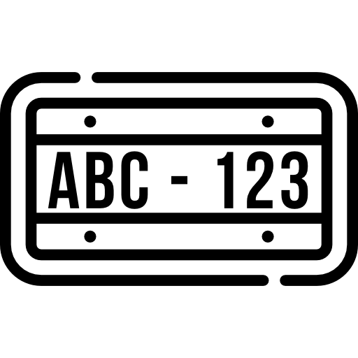 license plate icon