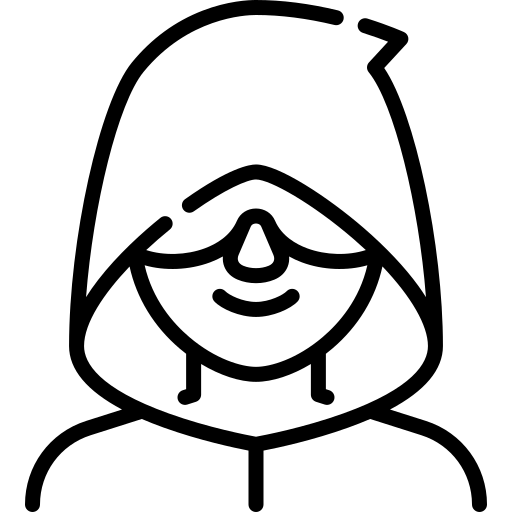 Suspicious person icon