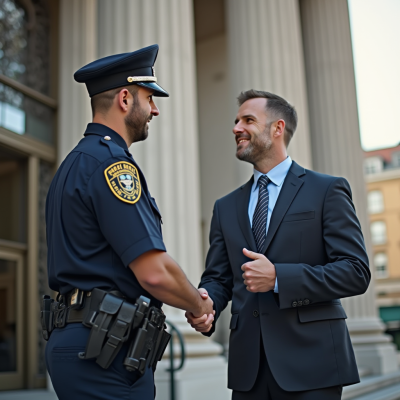 police_and_businessman_shaking_hands_in_front_of_city_hall_5il7bbxmseqavs2cgq3u_3 Uniting Cities, Police, and Businesses